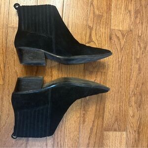 Marc Fisher Black Suede Ankle Booties
